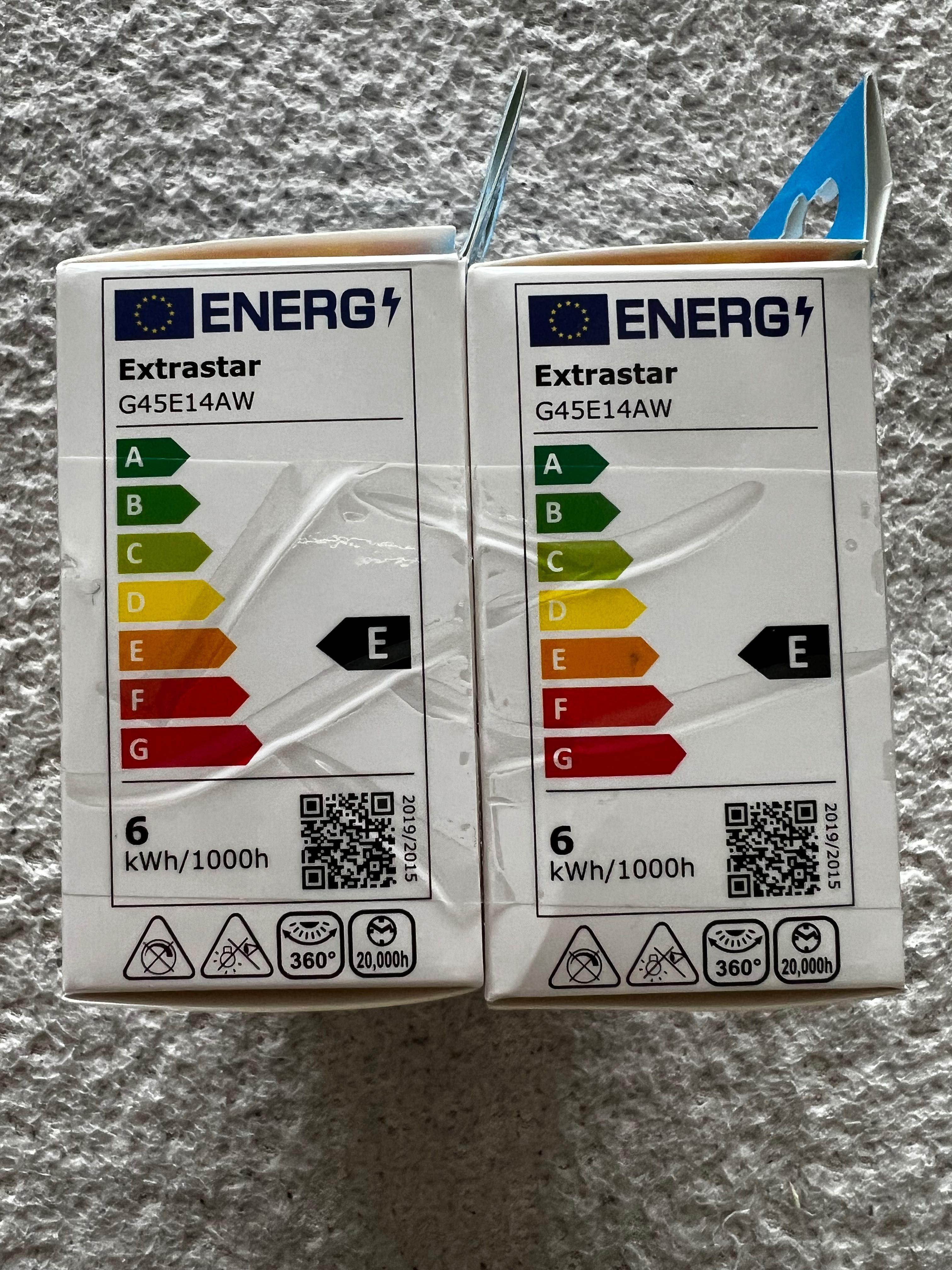 Lâmpada E14 6W 2700K  750 lumen LED  ExtraStar Model: G45E14AW