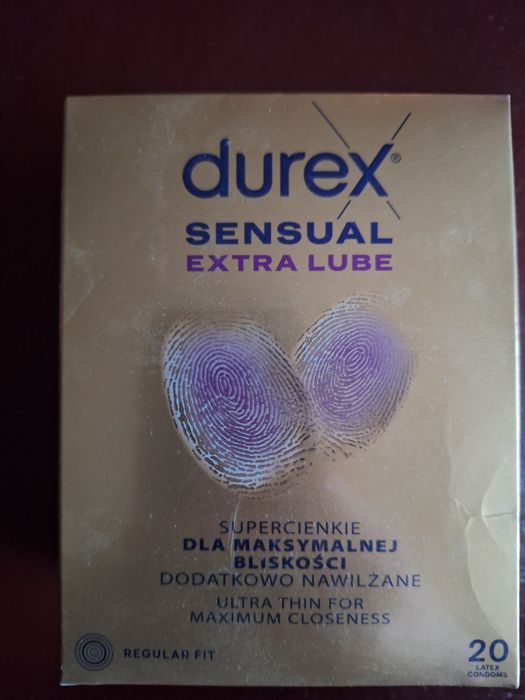 Durex Sensual Extra Lube 20 szt – supercienkie, nowe, oryginalne