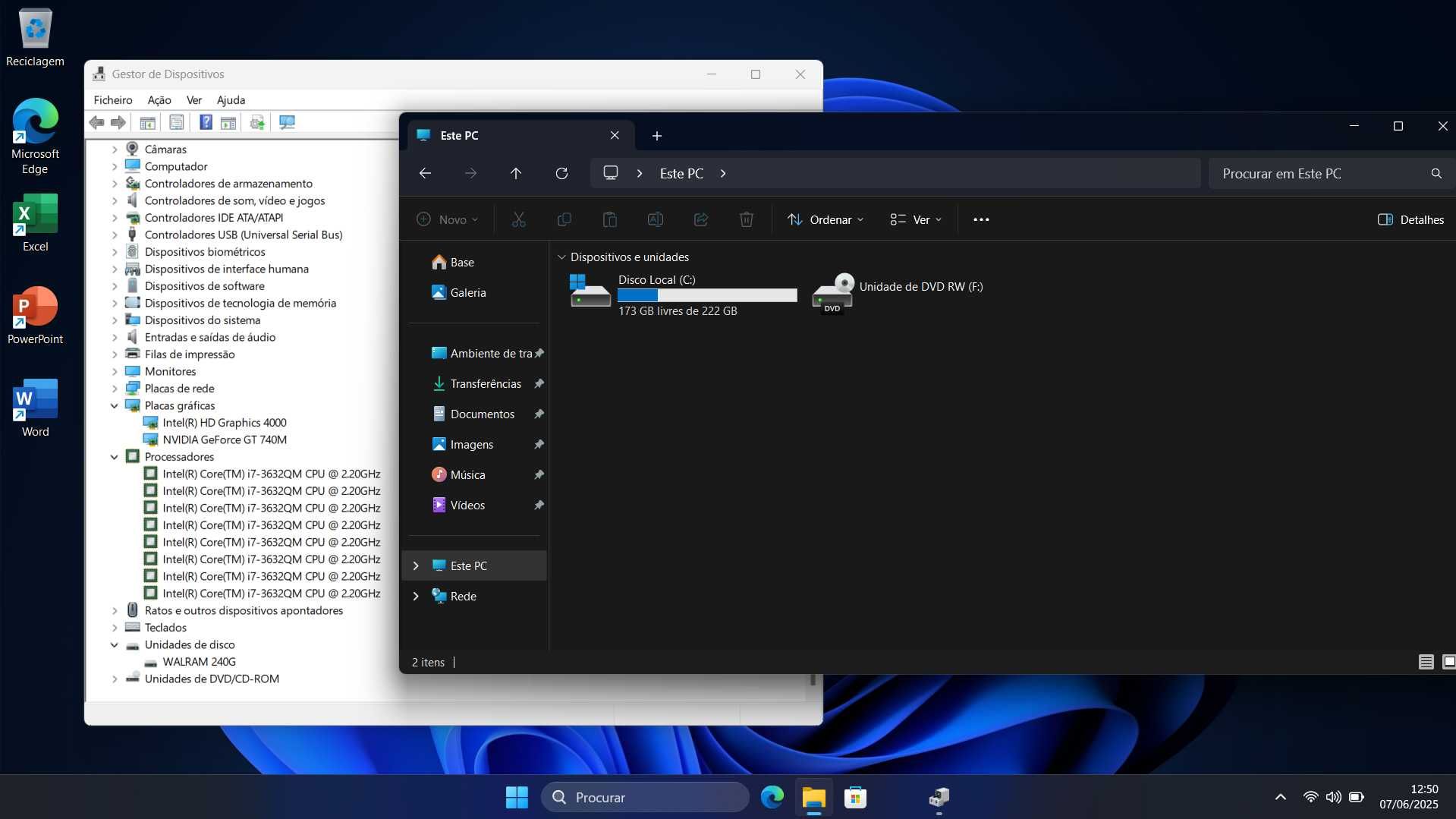 Portátil i7 + Nvidia