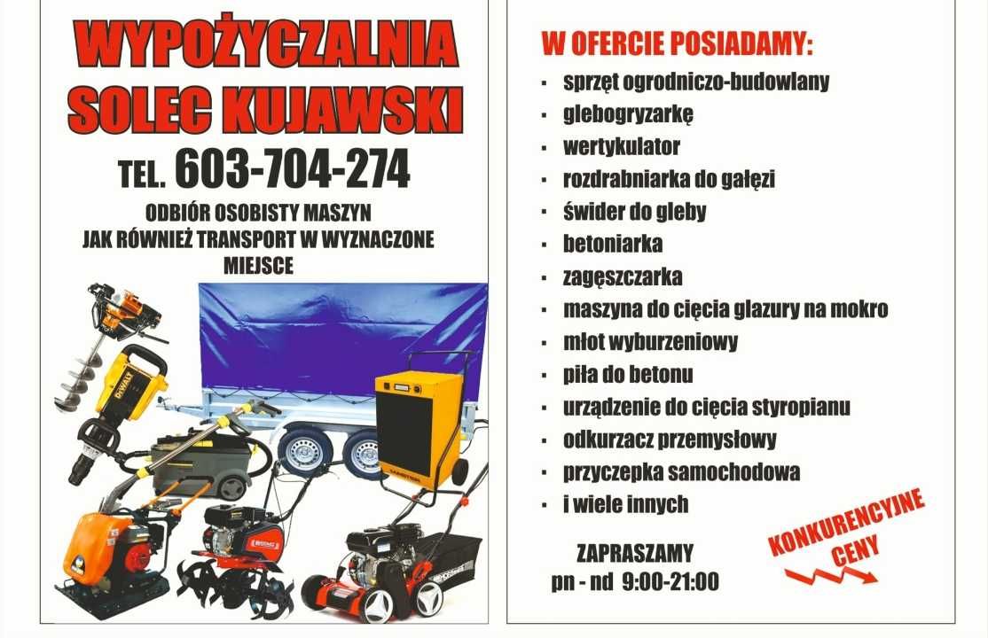Glebogryzarka do trudnej gleby - wynajem