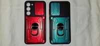 2x Pancerne Etui CamShield Case do Galaxy S23+ Plus ; Czerwone i Zielo