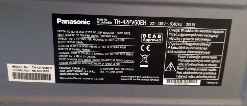 TV Panasonic Viera 42"