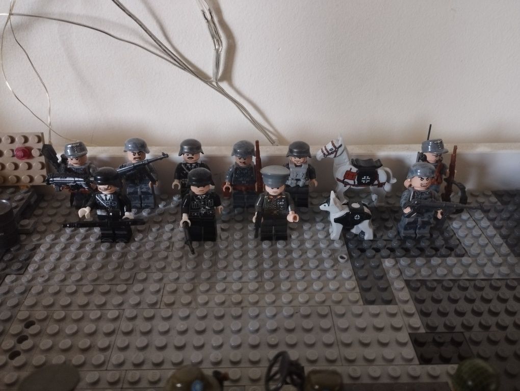 Klocki jak LEGO, druga wojna światowa WW2 wś2 figurki, makieta