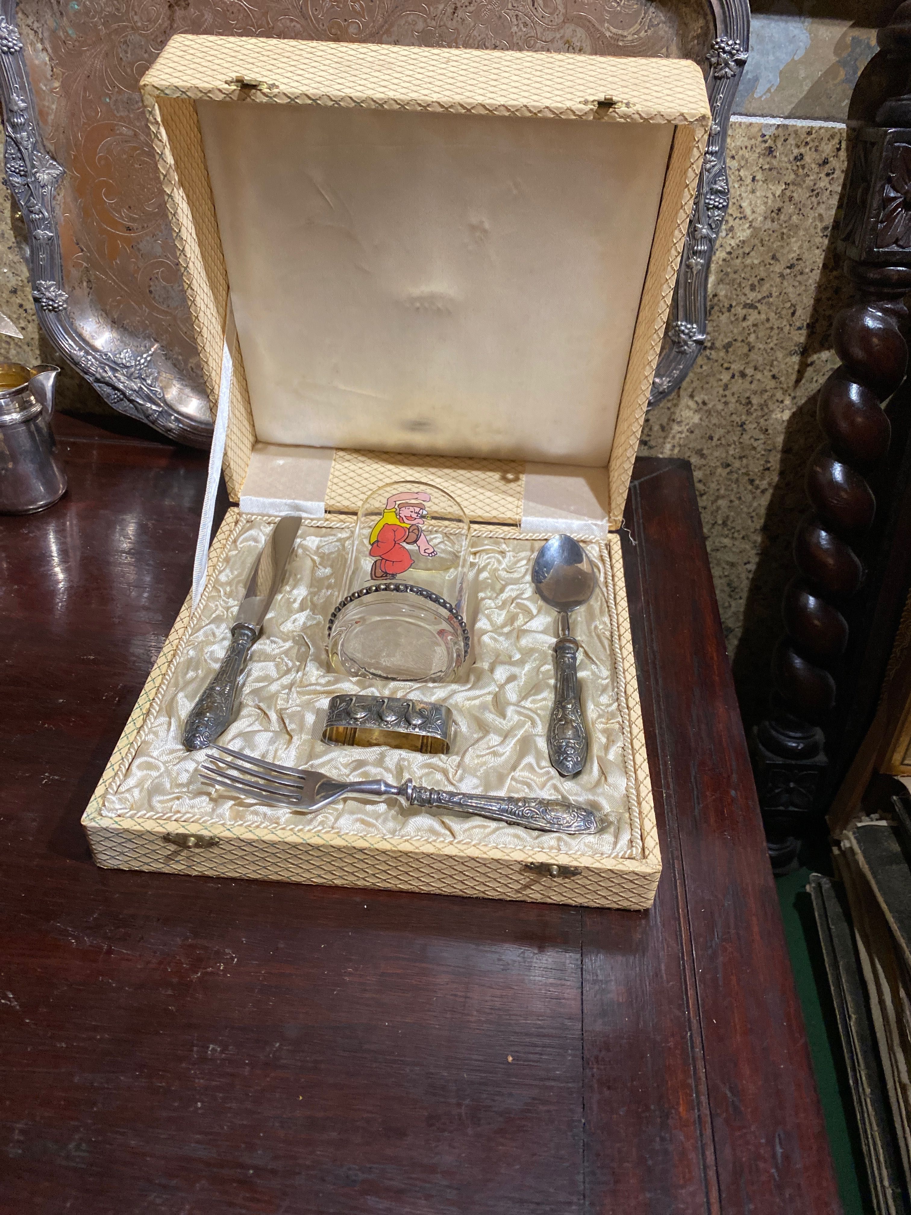 Conjunto talheres prata Portuguesa contrastada 21 cm Centenário