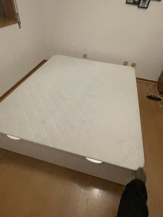 Sommier de Madeira Wenge Branco 160x200