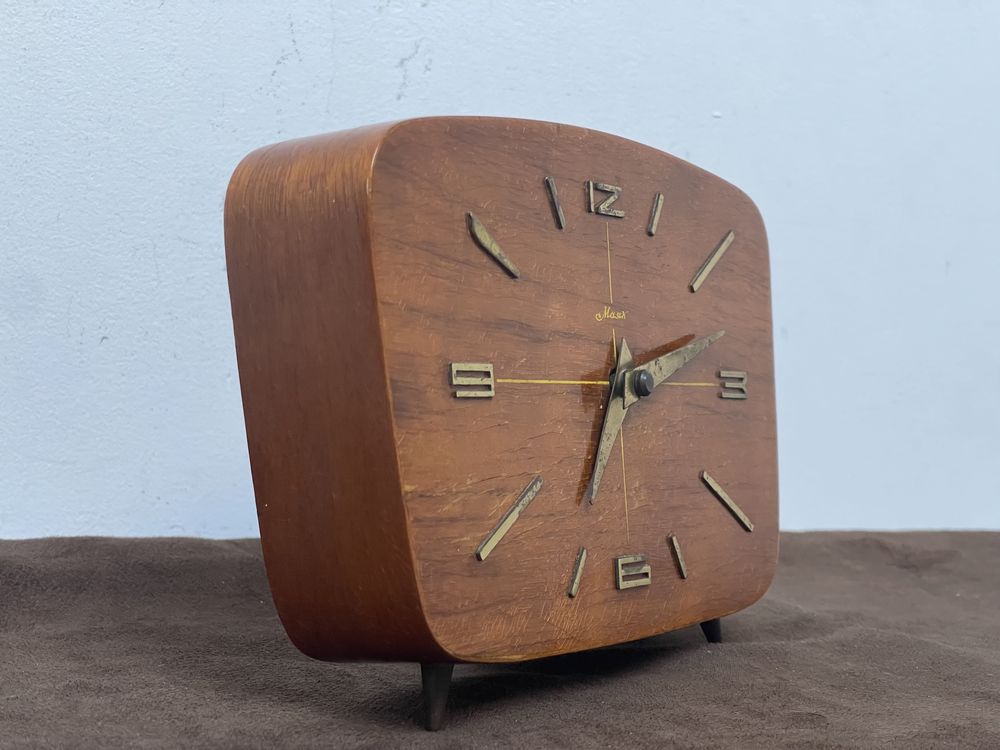 Art Deco Majak Stary Drewniany Zegar Mechaniczny