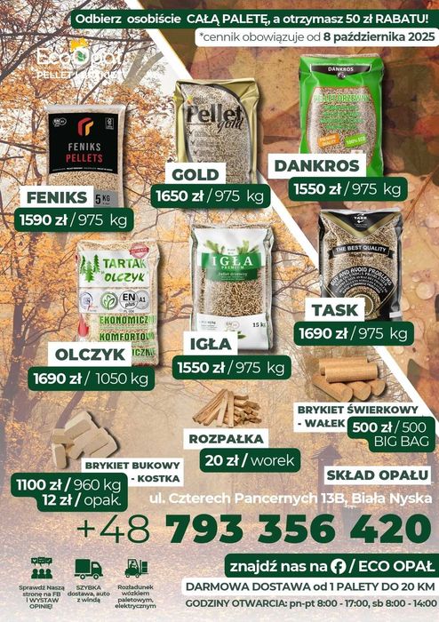 Pellet Feniks Premium A1 - Darmowa dostawa