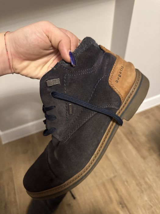Чоловічі чоботи зимові bugatti 42 натуральна замш і хутро