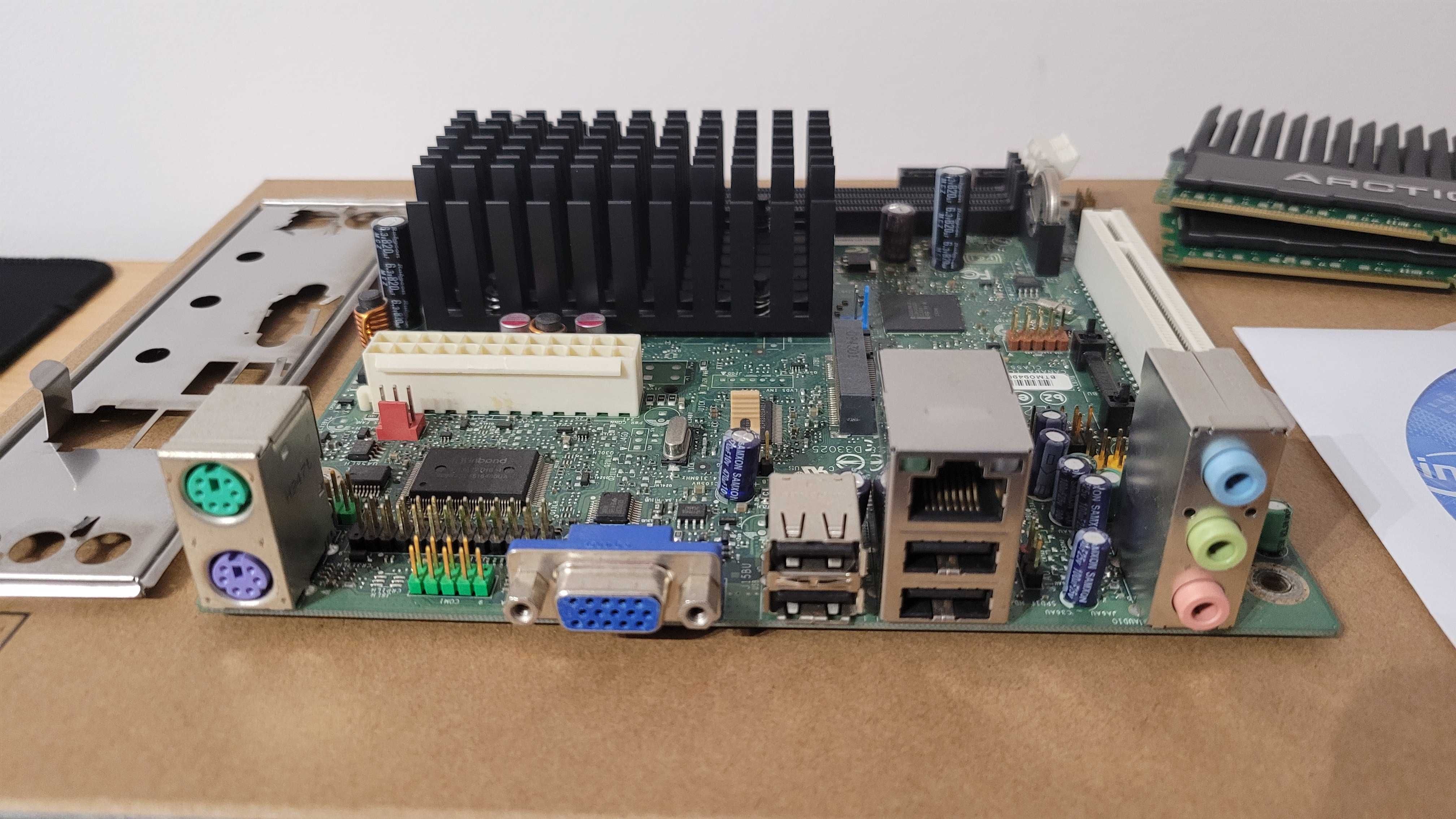Płyta główna Mini-ITX Intel Atom D510M0 + Ram 4GB
