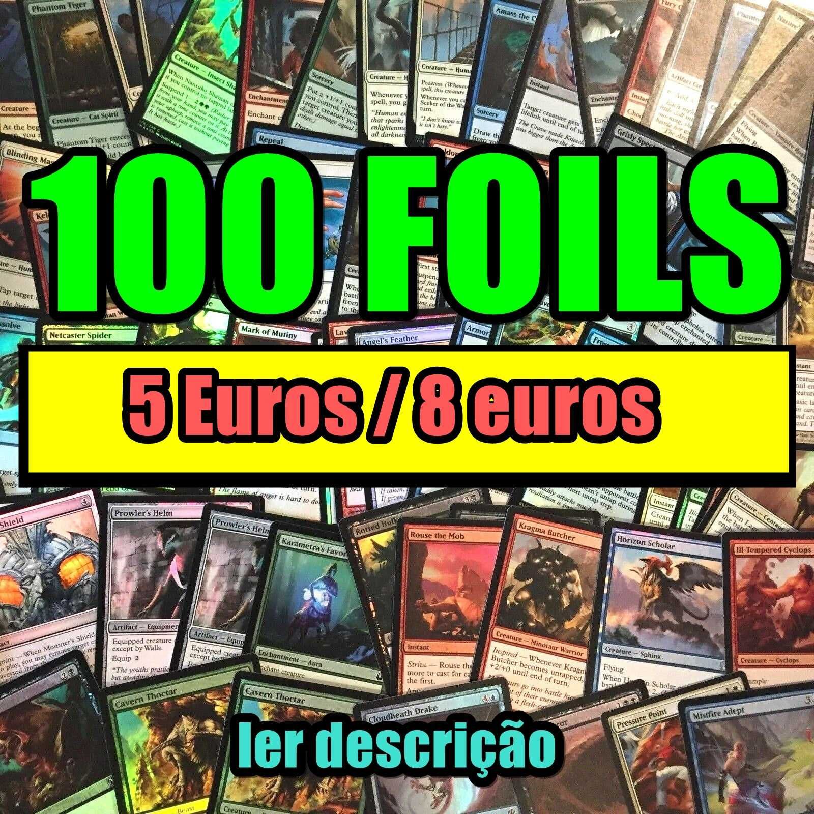 100 Cartas Foils de Magic the Gathering