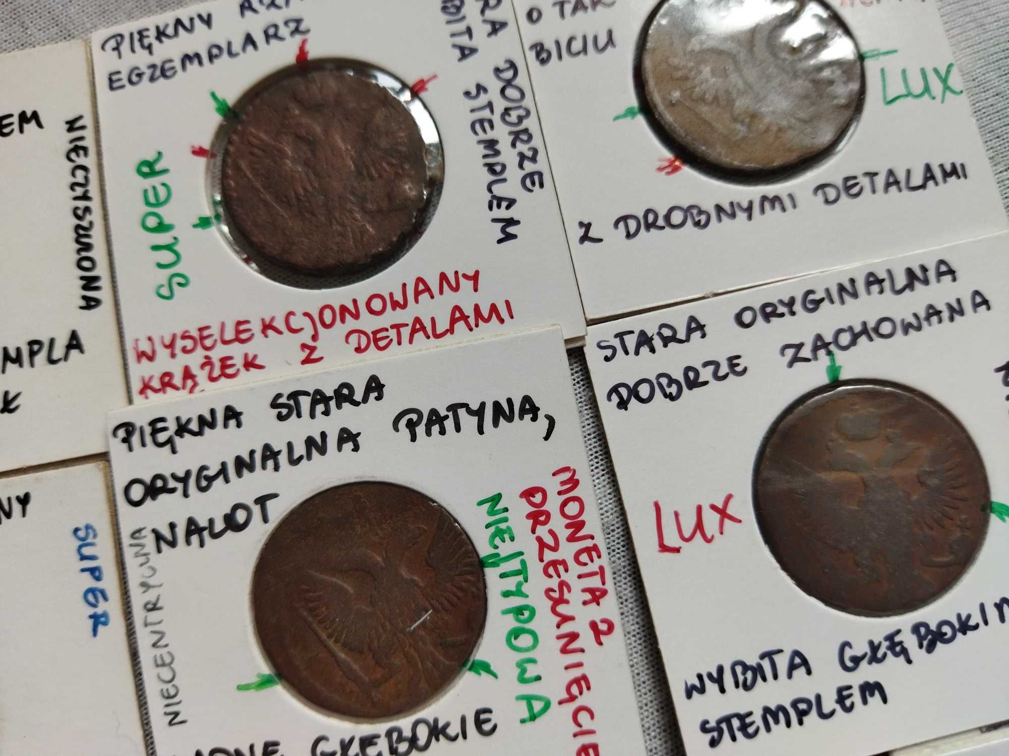 Oryginalne stare monety z prywatnej kolekcji.