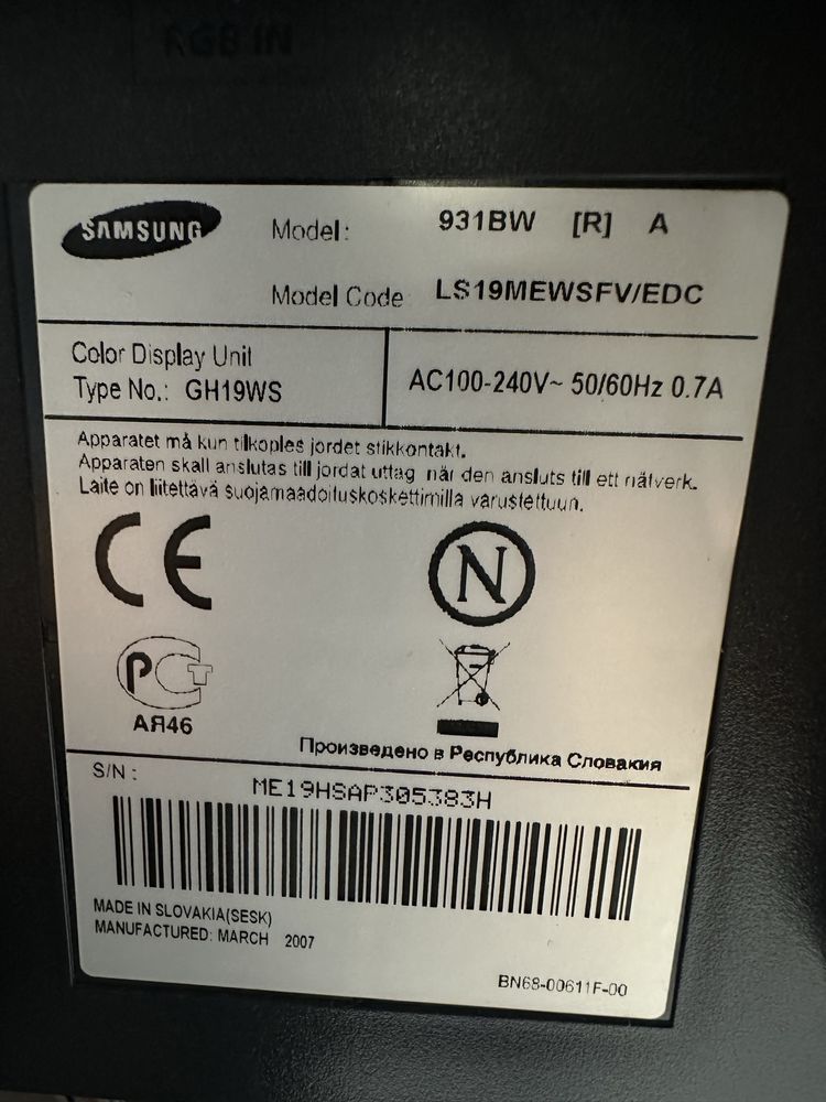 Monitor da Sansung