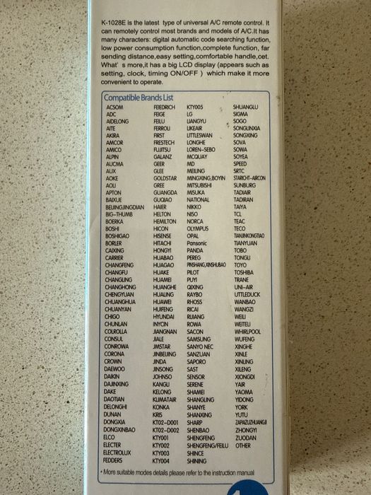 Comando Ar Condicionado universal