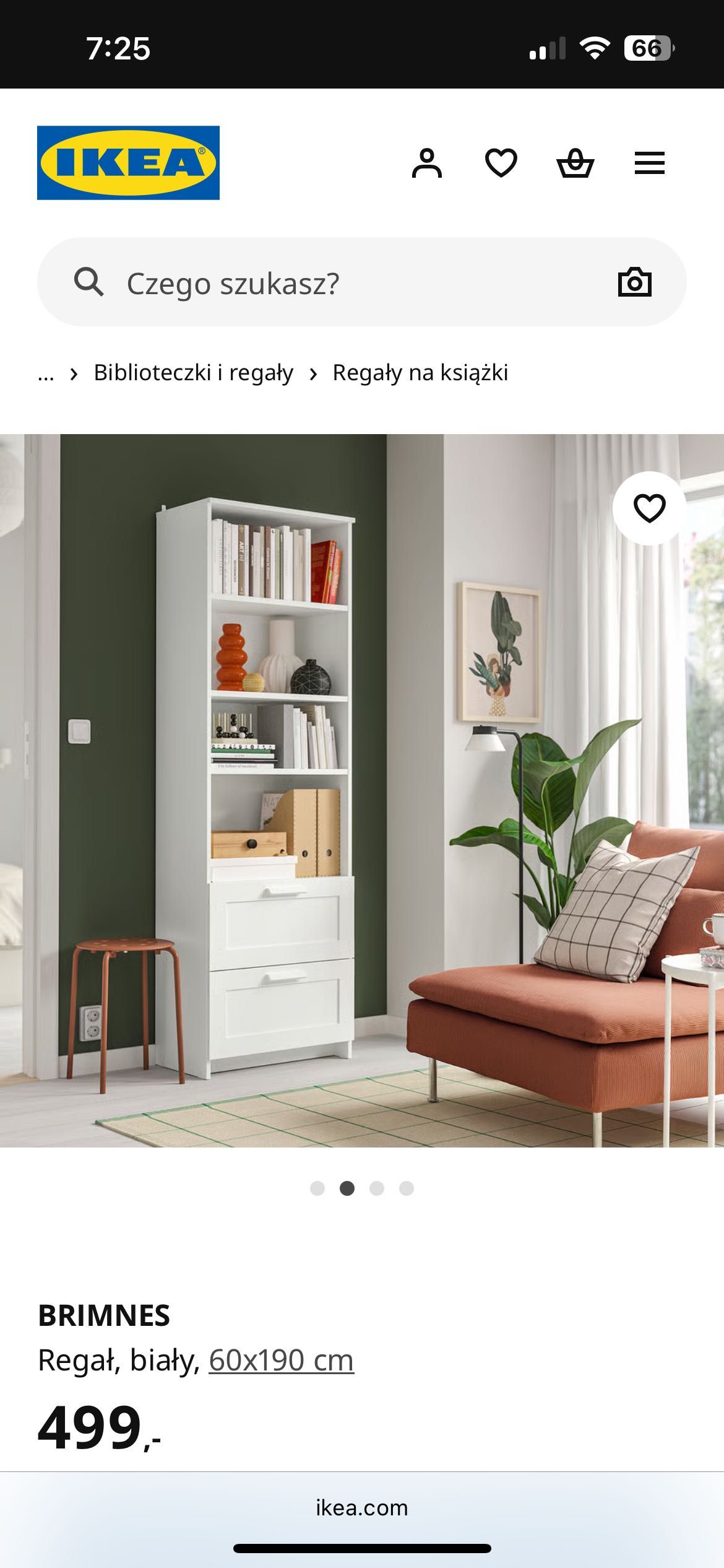 Łóżko, komoda, regał BRIMNES IKEA