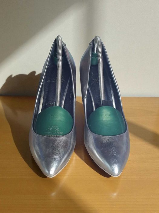 Туфлі сріблястий металік Christian Louboutin Kate 85 Silver розмір 38