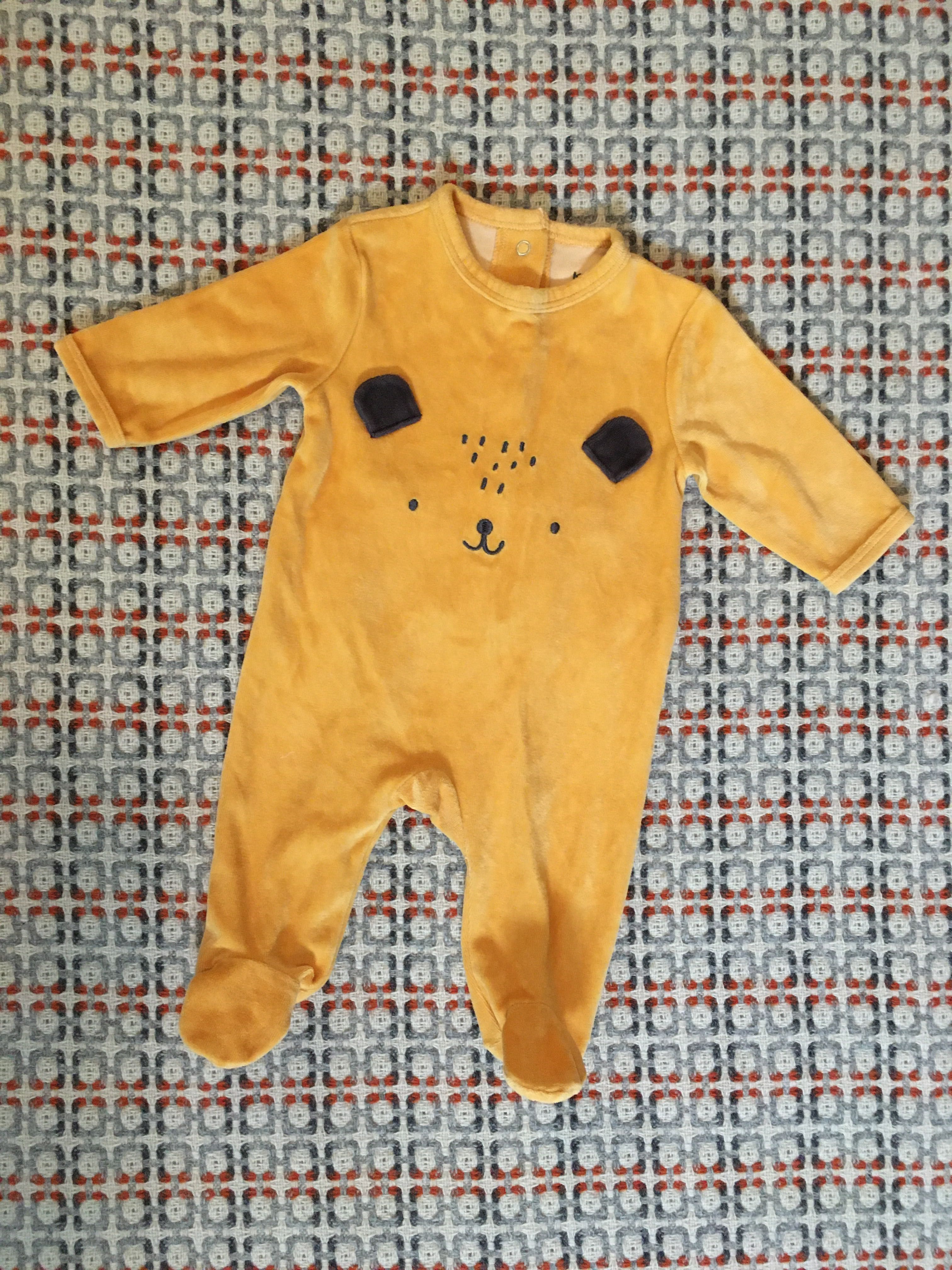 Babygrow Para Bebé “Urso” laranja