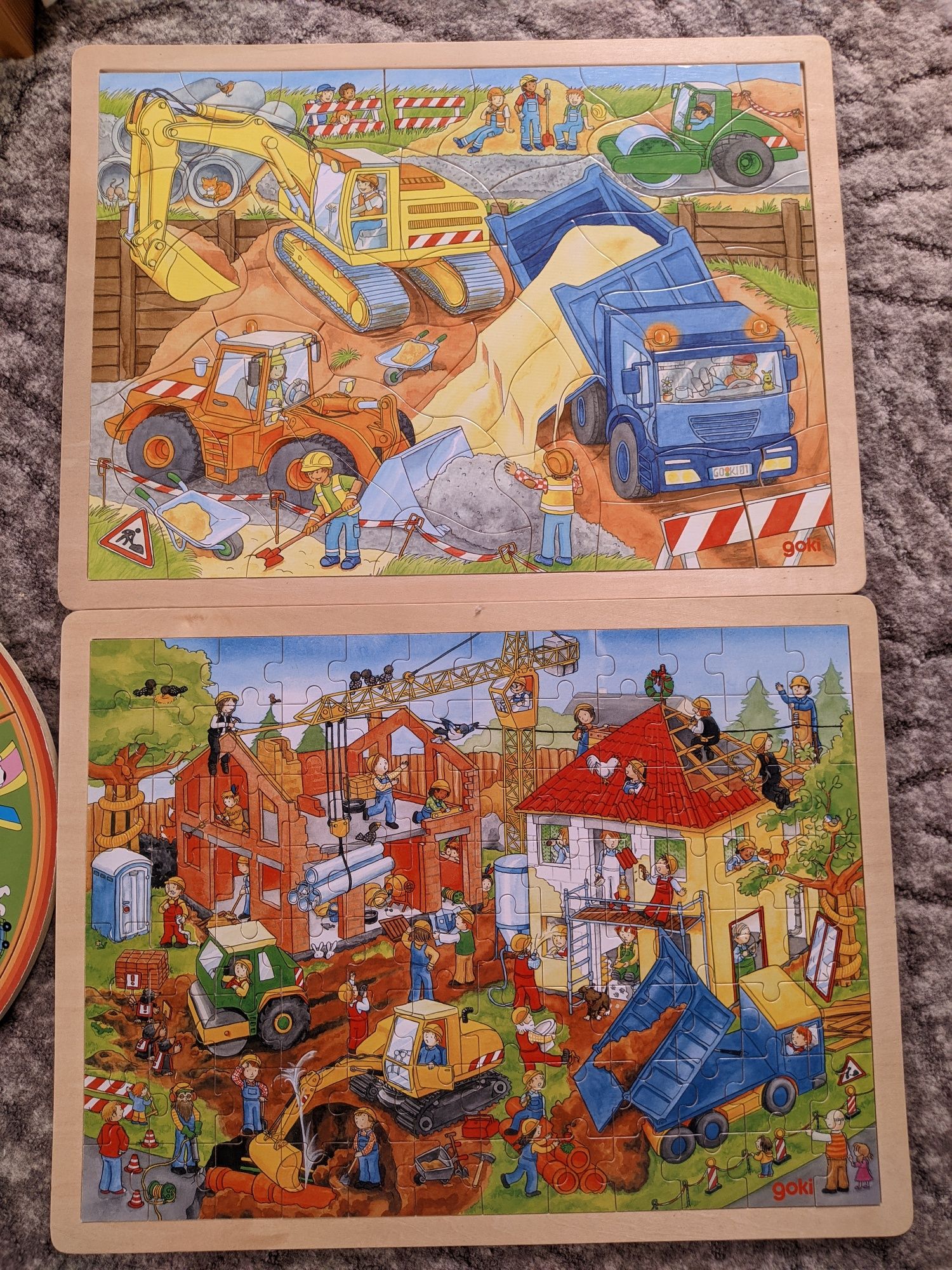 Puzzle drewniane maszyny budowa Smyk