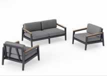 Conjunto de sofa e cadeirões