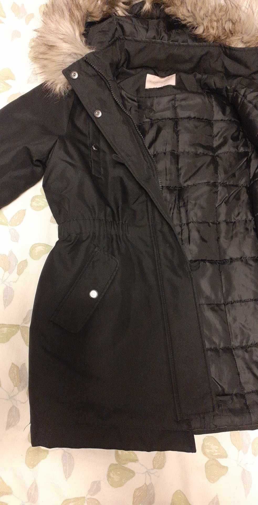 Kurtka czarna KIDS Only płaszcz zimowy rozmiar 146 Zalando