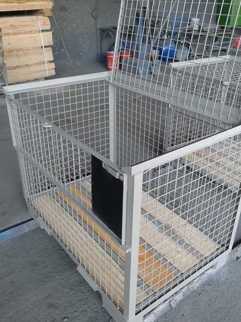 kosz pojemnik gitterbox z deklem; nowy