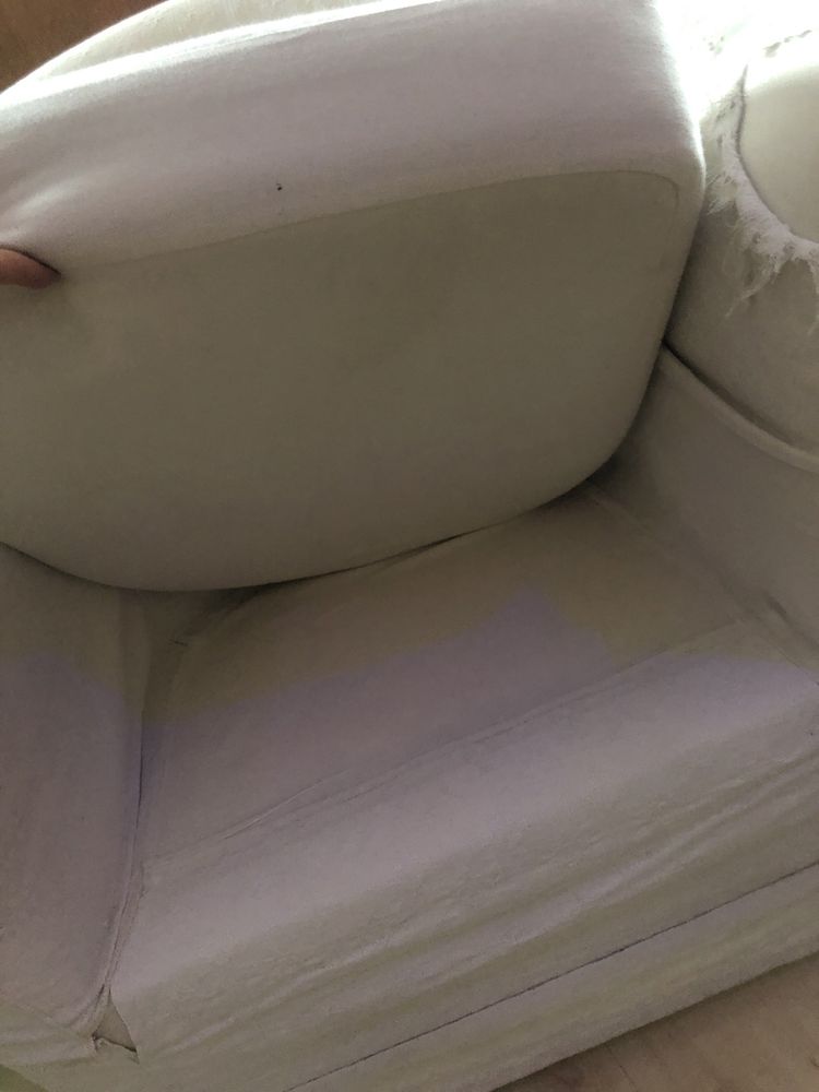 Dwa fotele komplet ikea TULLSTA z pokrowcami i ozdobnymi poduszkami