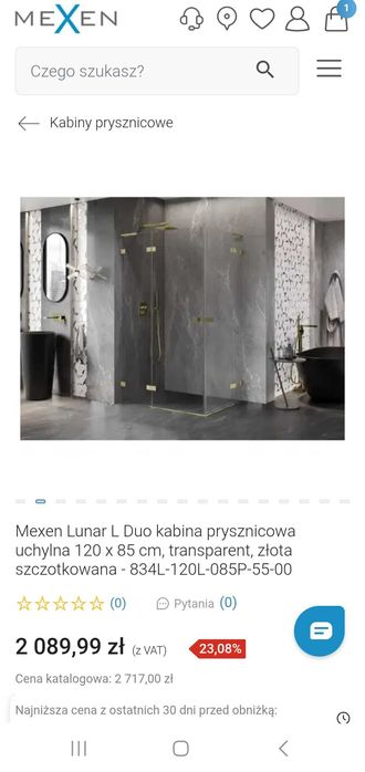Kabina prysznicowa Mexen Lunar L Duo