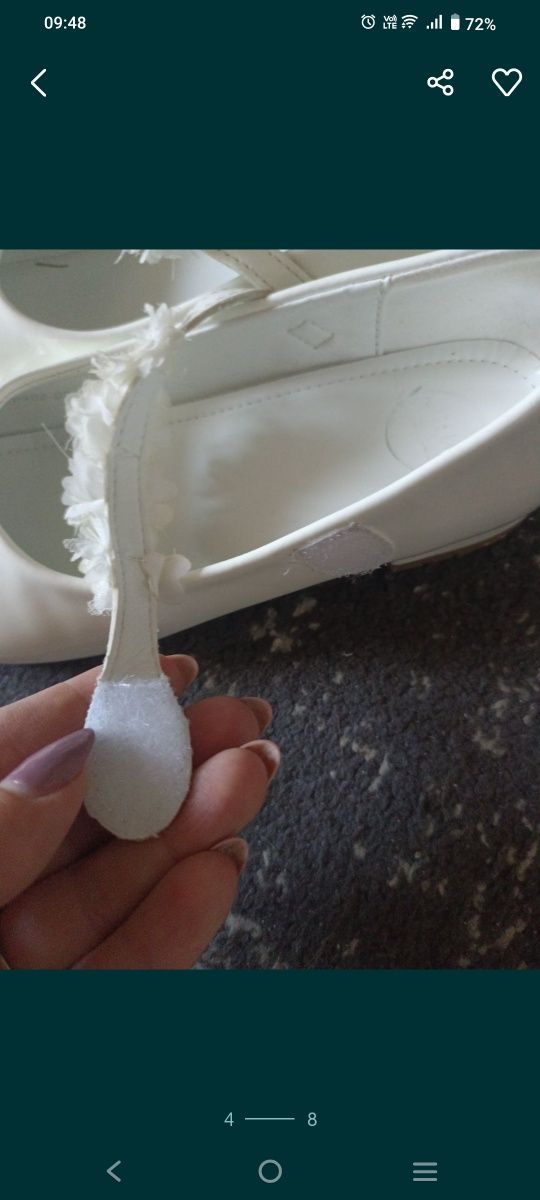 Buty  komunia  wkładka 20.5 cm