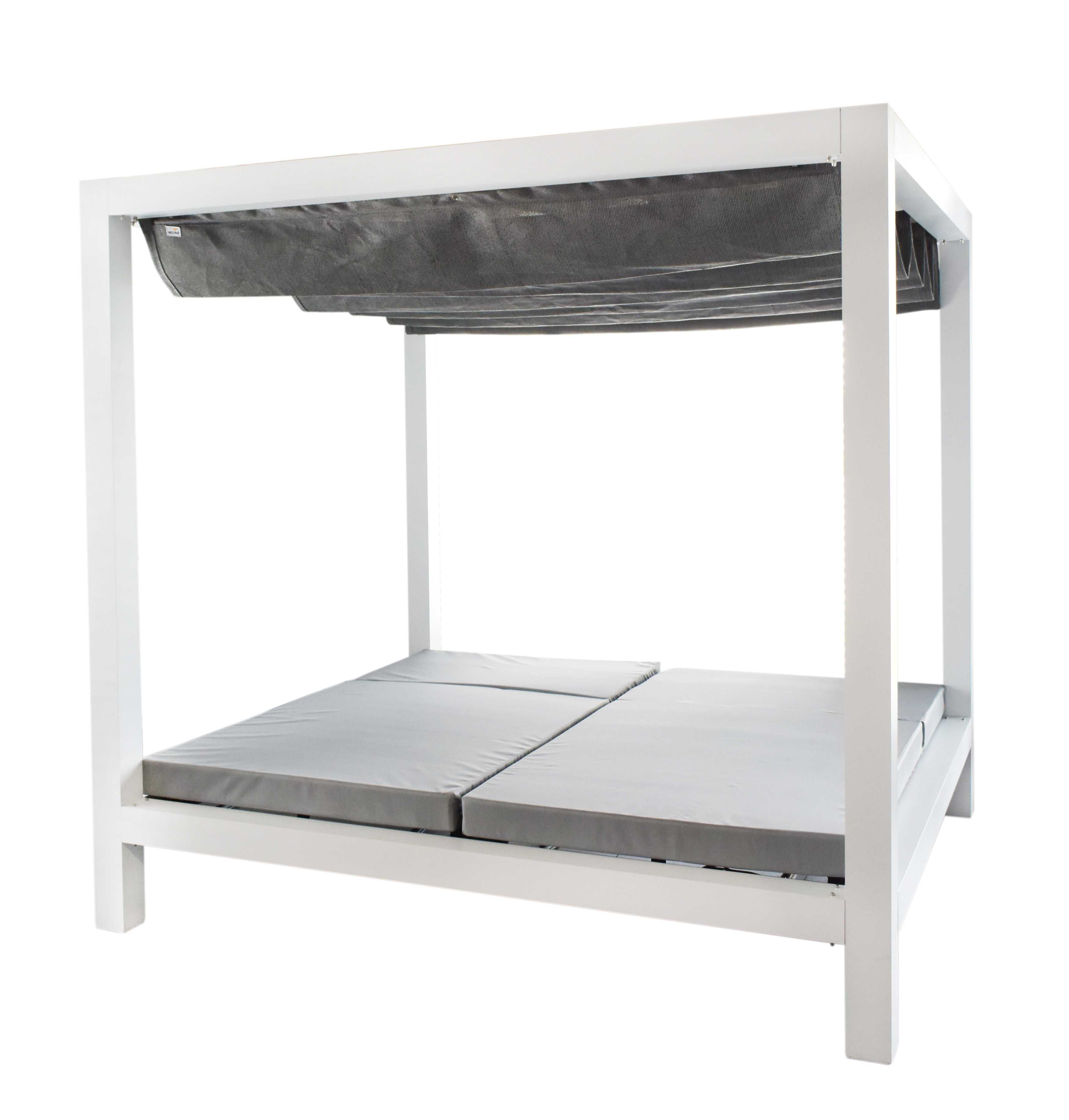 Leżak / łóżko ogrodowe z konstrukcją aluminiową