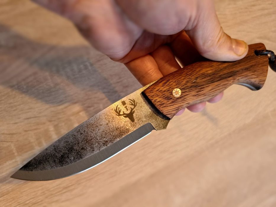 Nóż myśliwski, obozowy, Bushcraft - ręcznie robiony.