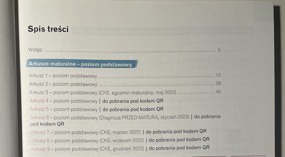Nowa Era Teraz matura Matematyka Arkusze maturalne Poziom rozszerzony