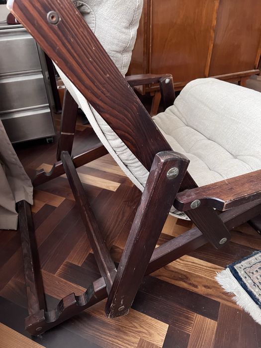 Vintage fotel drewniany ikea kontiki safari mid century