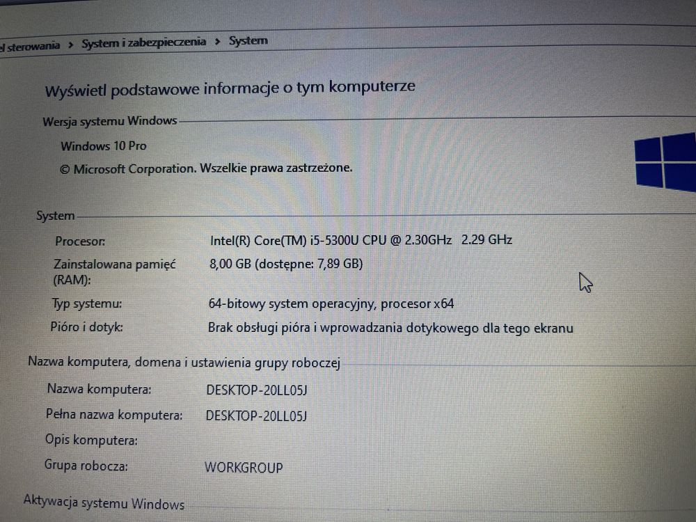 Dell Latitude E5450 i5 / 8GB RAM / SSD 240GB / Windows 10 pro sprawny