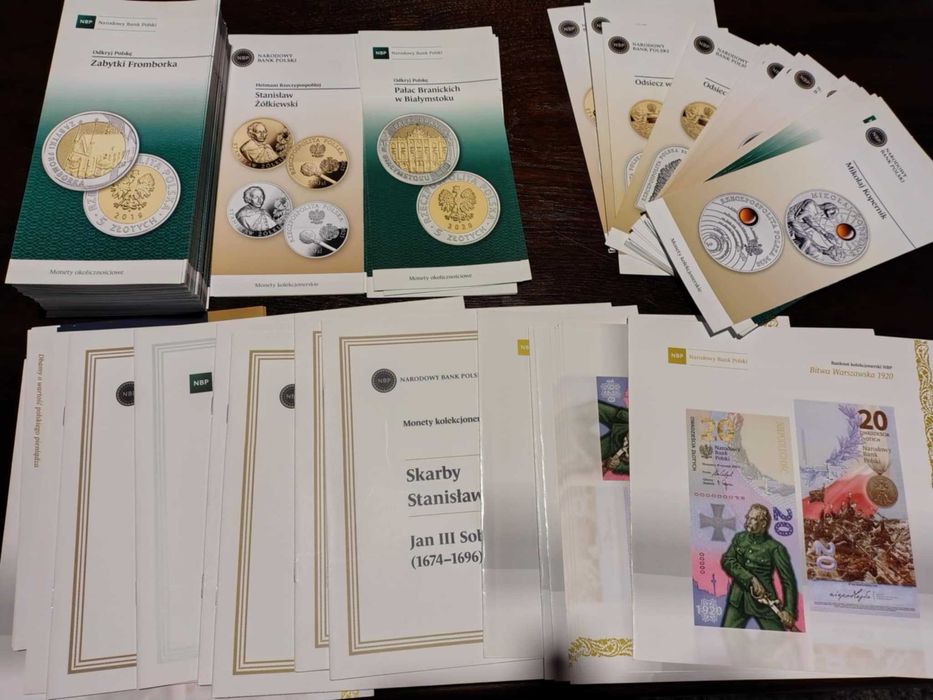 Foldery do monet 20zł 50zł 5 zł 10 zł ponad 100 szt