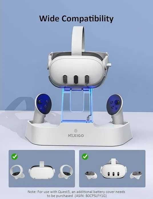 Stacja ładująca do zestawu słuchawkowego i kontrolera do Oculus Quest2