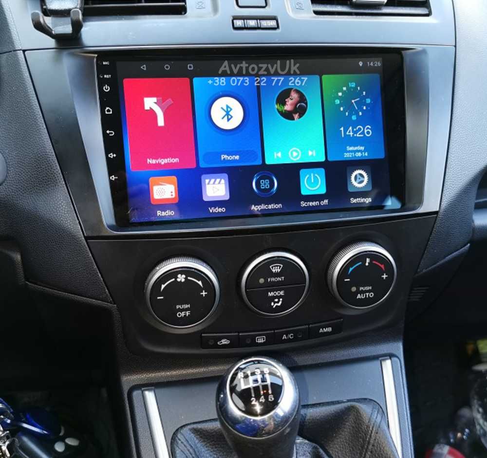 Магнитола MAZDA 5 Мазда DVD TV GPS USB 2 din дин CarPlay Android 14
