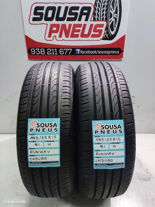 2 pneus 80 euros 195-65r15 runway - oferta dos portes