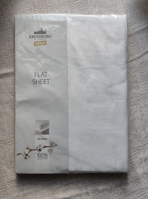 Prześcieradło Kronborg białe 150x250 cm