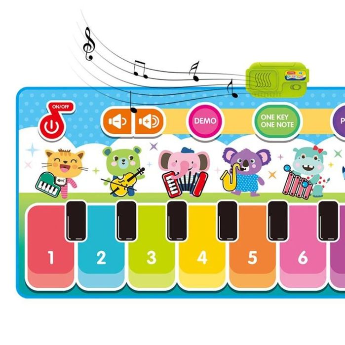 Mata muzyczna interaktywna dla dzieci zwierzątka dźwięk instrumenty