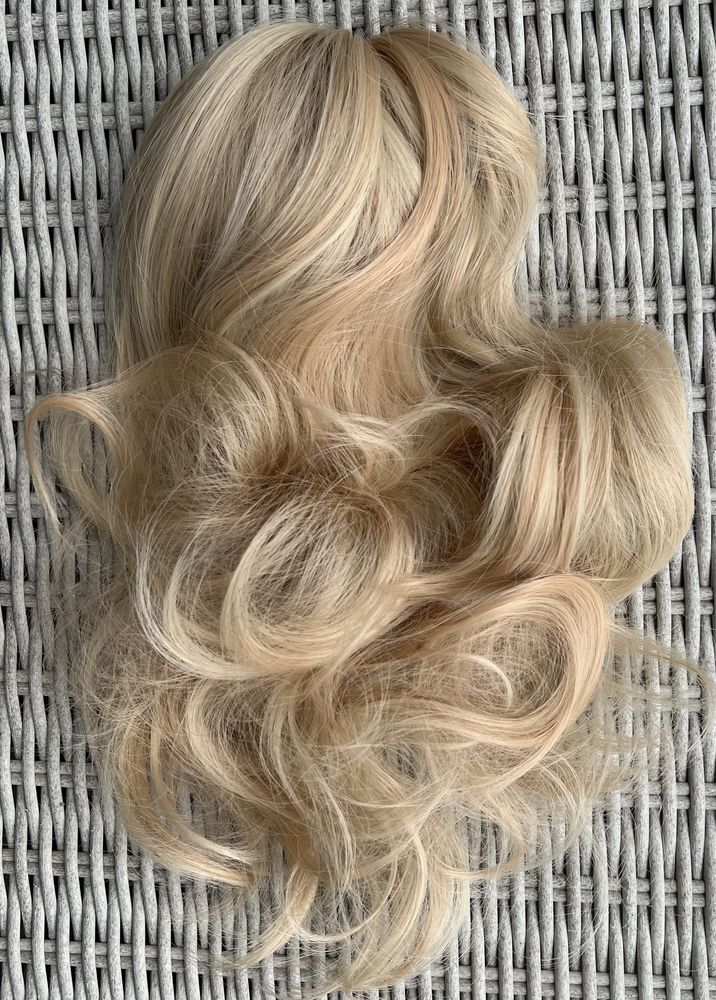 Premium Ultra włosy doczepiane, odcienie blondu, kucyk, treska,( 496 )