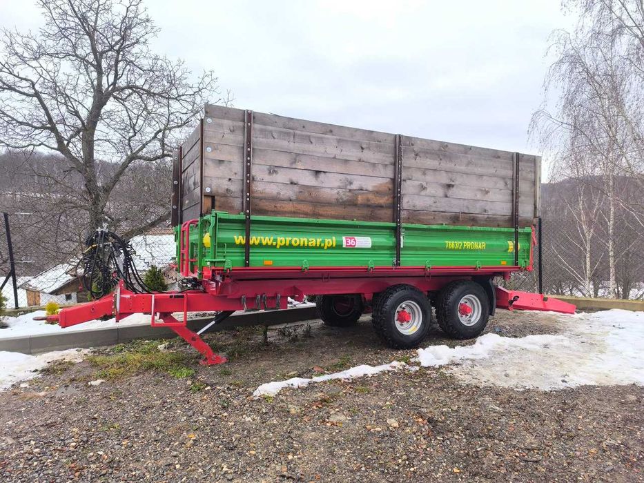 Przyczepa Pronar 7 ton tandem pod koparke duże burty T663/2 fv23%