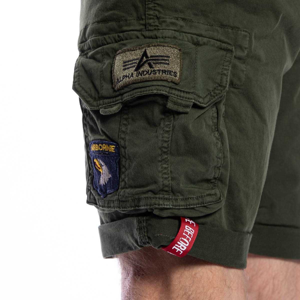 ALPHA INDUSTRIES krótkie szorty CREW PATCH dark olive 359 zł