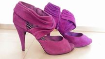 Buty na szpilkach wesele skóra zamszowa