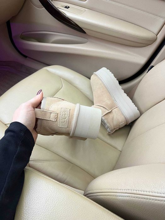 Уггі UGG Ultra Mini Beige Platform Угг 5 см (36-40)