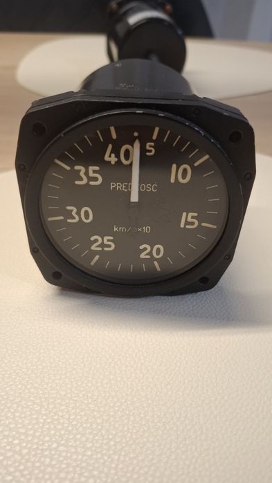 Prędkościomierz lotniczy PZL PS-06, samolot, motolotnia,  wiatrakowiec