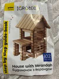 Деревʼяний конструктор «Будиночок з верандою» 102дет.