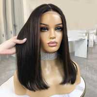 nowa naturalna peruka lace front 100% ludzki wlos na co dzien