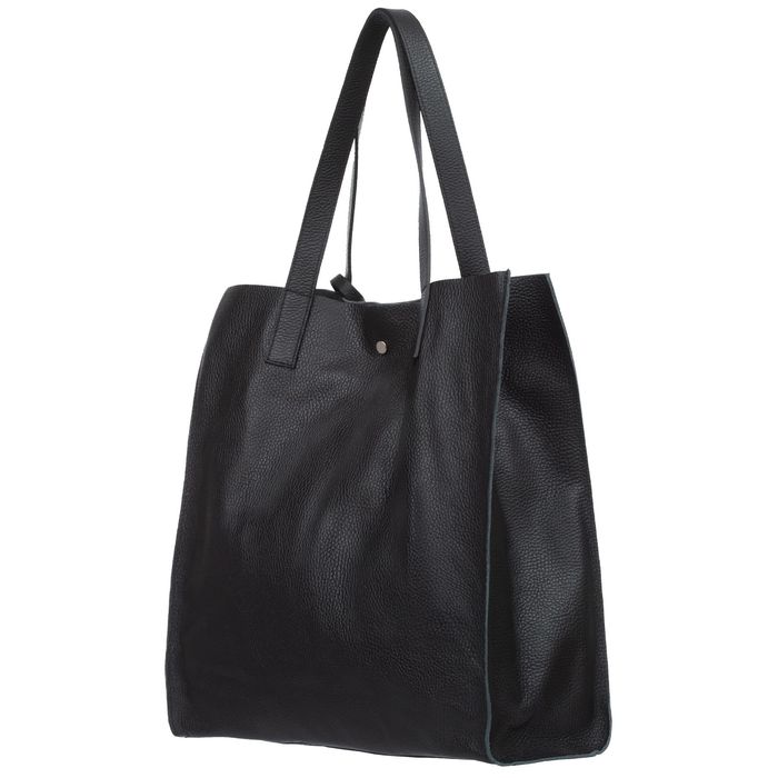 VERA PELLE torebka skórzana shopper duża z długimi rączkam V526 taupe