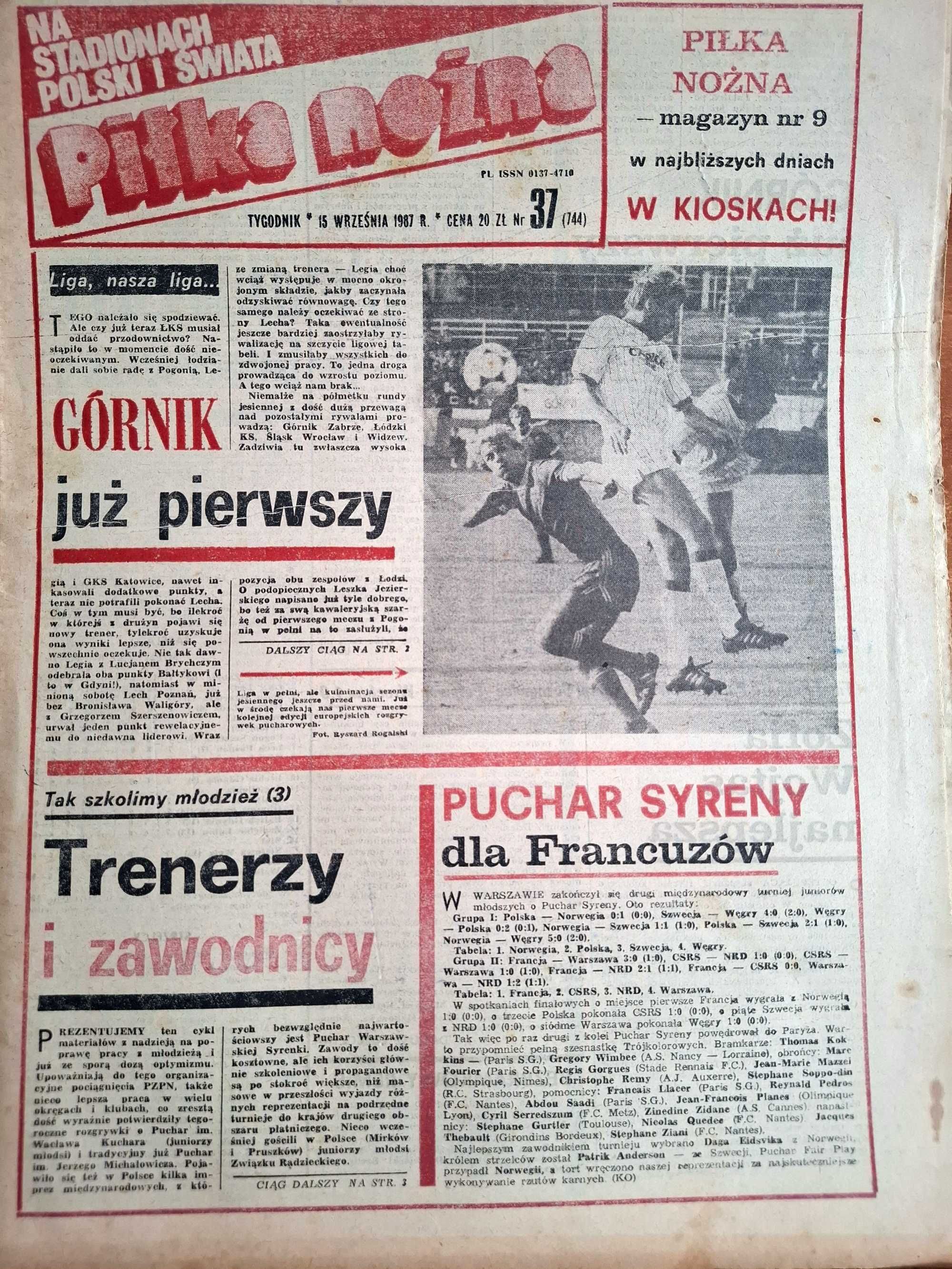 Tygodnik "Piłka Nożna" - rocznik 1987