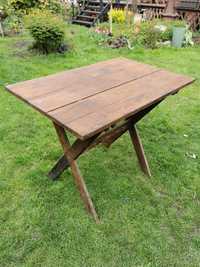 REZERWACJA Stół ogrodowy kuchenny drewniany krzyżak stolik z drewna