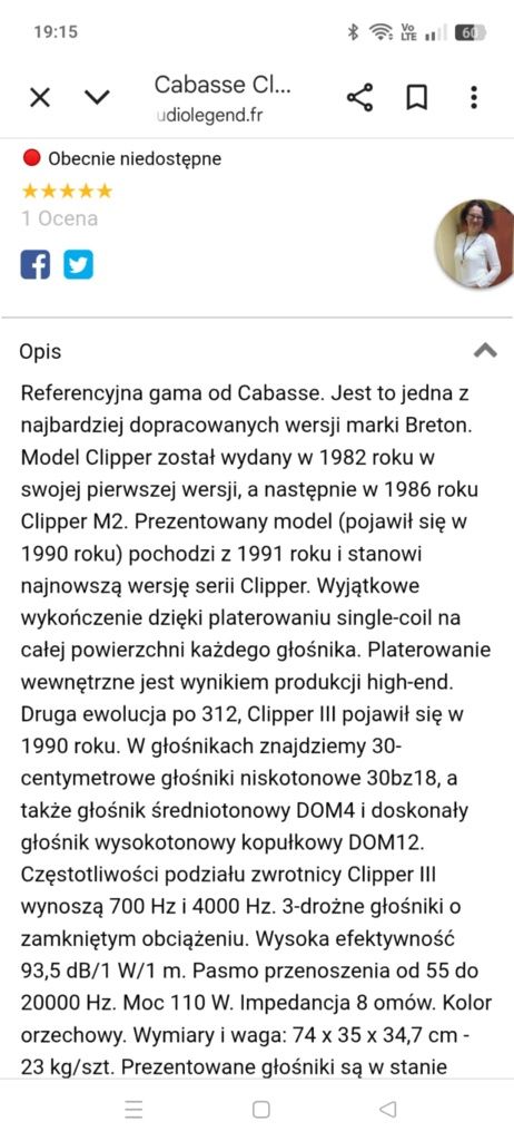 Kolumny cabasse cliper